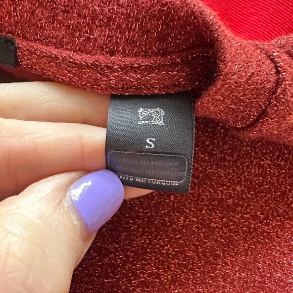 Scotch & Soda Metallic Thread Ruffle Top Womens Size S fits M Party Maximalist - Picture 8 of 9